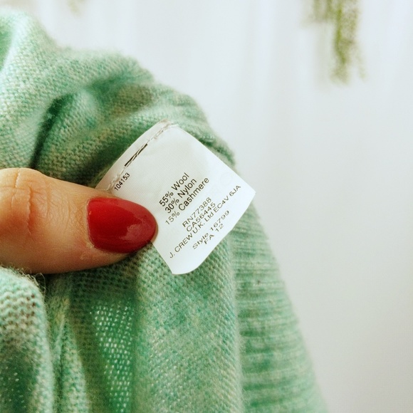 ❤️J.CREW Dream v-neck cashmere sweater mint 0701 - Picture 5 of 5